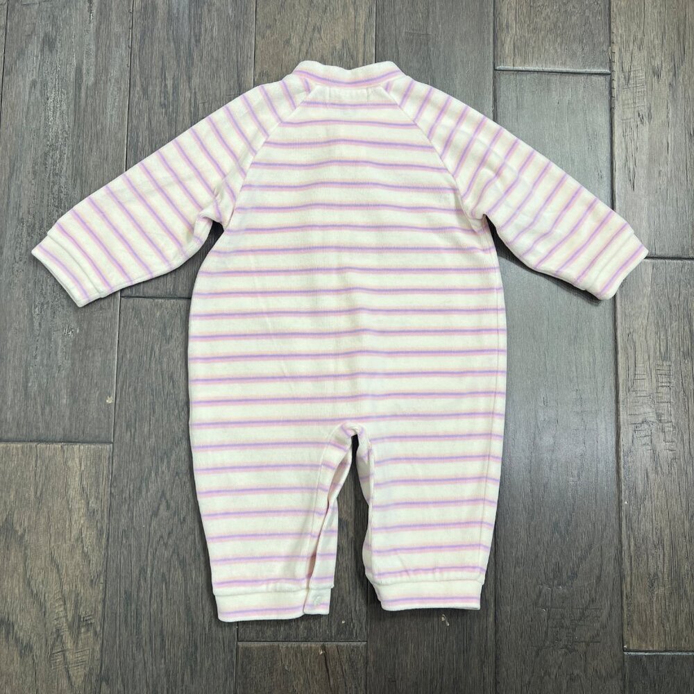 Vintage 90s Disney Store Baby Minnie Mouse Striped Romper Sleeper 12M - Picture 2 of 5